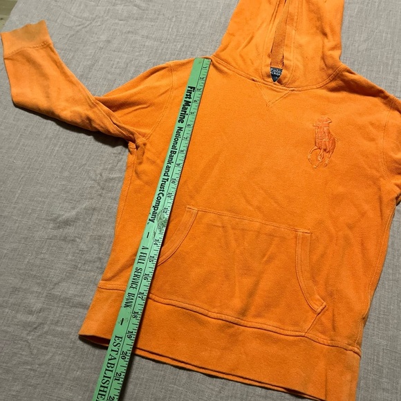 Polo by Ralph Lauren Kids Orange Sweatshirt Hoodie embroidered - Picture 5 of 6